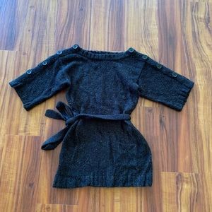 Heart-n-crush brown mini sweater dress